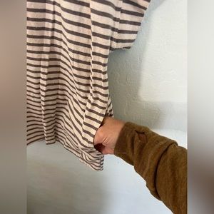 Jungmaven Stripe Taos Top M- gray/cream